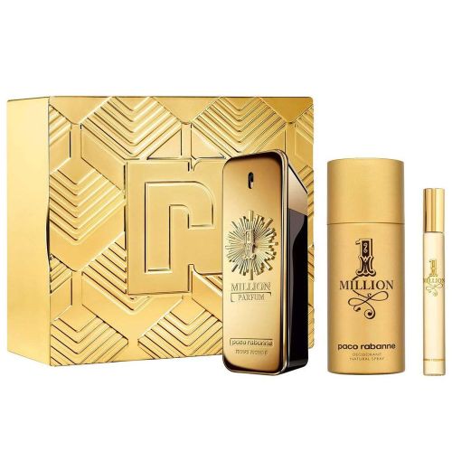 Paco Rabanne 1 Million Perfum100ML + Perfum 10ML + Deodorant Spray 150ML Gift Set For Men
