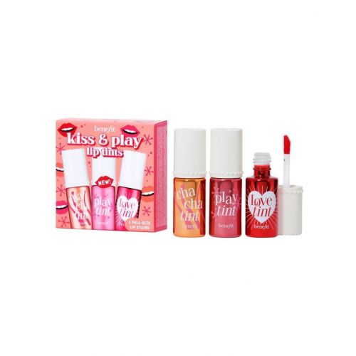 BENEFIT KISS AND PLAY LIP TINTS 3 FULL SIZE